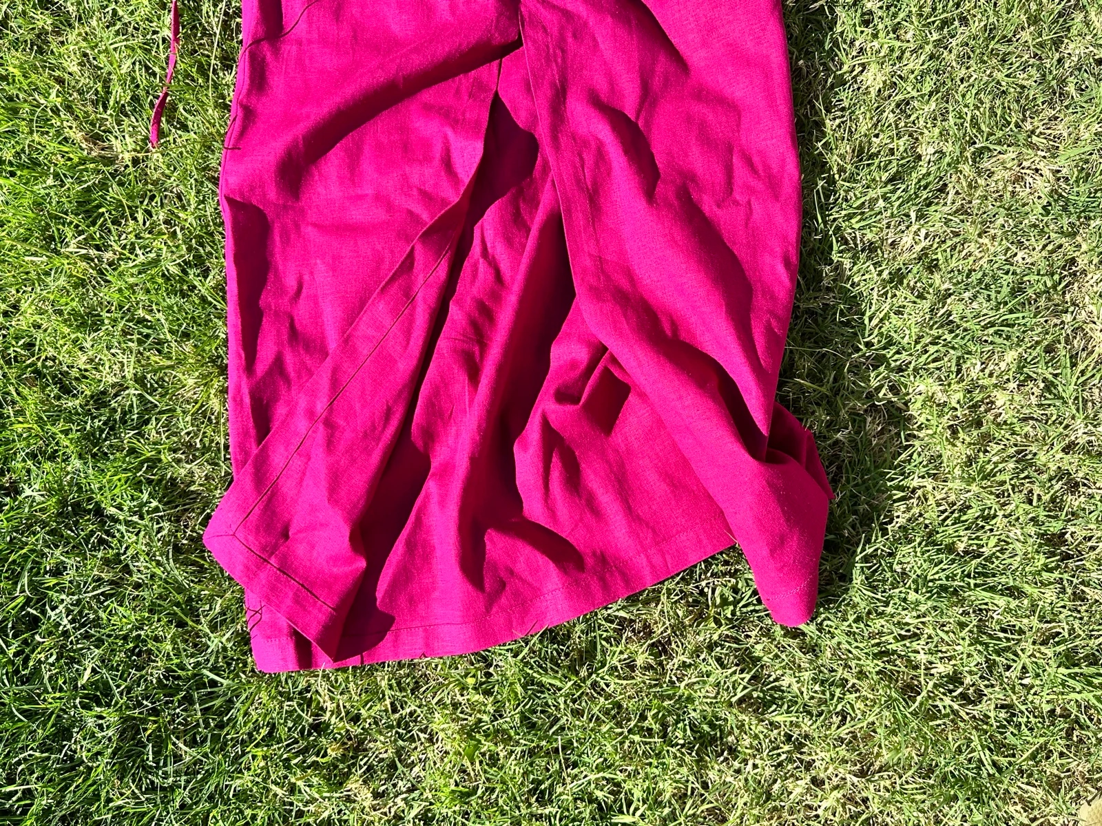 Vestido midi de linho com alças – photo 5
